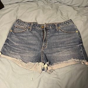 Medium wash blue jean shorts from Target